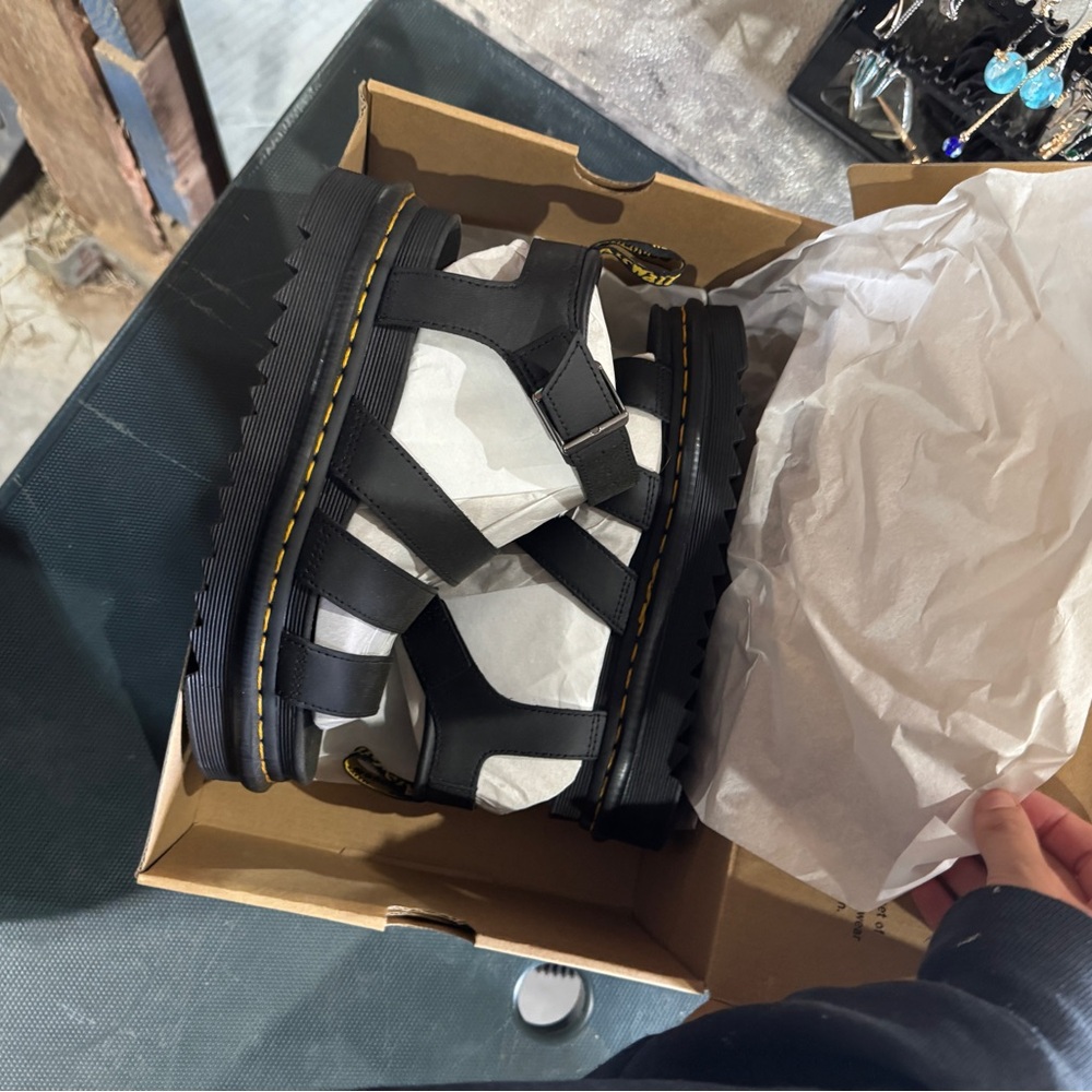 Dr. Martens Black Blaire Strappy Sandals - Picture 2 of 2
